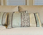 Madison Park Princeton Pair Of Quilted Jacquard King Pillow Shams Blue W/ Brown. Fixed Price $12.75.