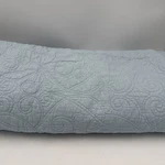 Laura Ashley Felicity Breeze Blue Cotton Coverlet Quilt 95X104 Queen Bedspread. Fixed Price $99.00.