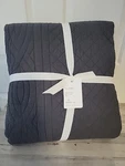 Pottery Barn Heirloom Scallop Quilt Full Queen Charcoal Gray. Fixed Price $175.00.