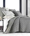 Hotel Collection Broken Stripe Luxury Coverlet Charcoal/grey Queen 94"X96" $335. Fixed Price $179.99.