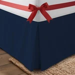 Utopia Bedding Skirt - Soft Quadruple Pleated Ruffle Queen, Navy. Fixed Price $27.99.