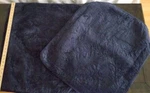 Dennis Basso Home Euro Sham Navy Blue Plush Velour Fur Victorian Style Stitch. Fixed Price $39.50.