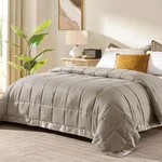 Downluxe Size Blanket With Satin Trim, Lightweight King, Sand. Fixed Price $79.31.