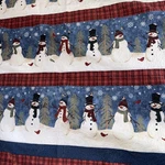 2 Piece- St Nicholas Blue Snowman Plaid Reversible Quilt +1 Sham -king Euc. Fixed Price $42.49.