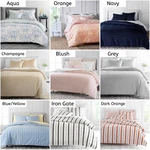 Martha Stewart Yasmin, Solid, Striped Duvet Set 3PC Cover & Shams Cotton/blend. Fixed Price $27.49.