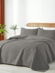 3 Pieces Solid Color Quilt Creative Circular Pattern Design Suitable, Grey. Fixed Price $37.28.