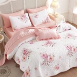 Wake In Cloud - Shabby Chic Quilt Set, Floral Coquette Cottagecore Farmhouse .... Fixed Price $53.94.