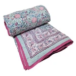 Hand Block Print Jaipuri Famous Razai Soft Warm Quilt Queen Bed Size 90X108 Inch. Fixed Price $126.49.