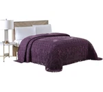 Beatrice Home Fashions Medallion Chenille Bedspread, Full, Eggplant. Fixed Price $80.19.