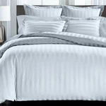 Charter Club Damask Stripe 550 Tc Cotton King Duvet & 2 Shams Vapor Blue. Fixed Price $70.00.