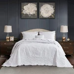 Oversized King Bedspread 128X120 Extra Wide Quilted 5 Piece Pure White Coverlet. Fixed Price $259.99.