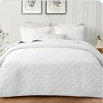 Exclusivo Mezcla Queen Set W/ Shams White Lightweight Quilted Soft. Fixed Price $39.99.