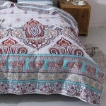 Dada Bedding Bohemian Reversible Cozy Paisley Floral Bedspread Set - Bright B.... Fixed Price $77.42.