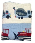 Pottery Bar Kids Quilt Twin Conforter Construction Transportation 100% Cotton. Fixed Price $58.50.