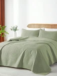 3 Pieces Solid Color Quilt Creative Circular Pattern Design Suitable, Green. Fixed Price $37.28.