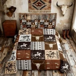 Manfei Western Cowboy Comforter Set Twin Size, Bull Skull Horse Arr... Fast Ship. Fixed Price $52.99.
