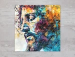Jesus Christian Faith Fabric Panel Square Quilt Craft Sewing Block A48. Fixed Price $11.25.