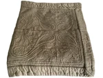 Vintage Bombay Co Set King Size Taupe Quilted Paisley Pillow Cases 20X36 Mint. Fixed Price $24.00.