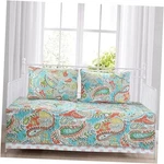 Azalea Floral Chintz Paisley Microfiber Reversible Quilt Daybed Bahama. Fixed Price $32.33.