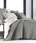 Hotel Collection Broken Stripe Luxury Coverlet Charcoal/grey Queen 94"X96" $335. Fixed Price $99.00.