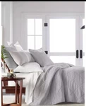 Hotel Collection Linen Blend Dobby Diamond King Quilted Coverlet. Brand New!. Fixed Price $199.99.