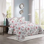 Printed Stitching Bedspread Coverlet Soft Bedding Quilt Set, Pink Floral Birds. Fixed Price $61.99.
