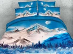 August Mountain 3D Printing Duvet Quilt Doona Covers Pillow Case Bedding Sets. Fixed Price $135.80.