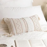 Decorative Lumbar Throw Pillow Cover 12X20 Cream Neutral White Rectangular Bo.... Fixed Price $37.92.