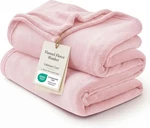 Bedsure Gentlesoft Pink Fleece Throw For Couch 300GSM Cozy Blankets. Fixed Price $26.98.