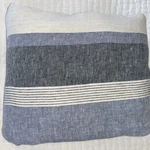 Hotel Collection 98% Linen Stripe King Duvet Cover Blue Gray. Fixed Price $115.99.