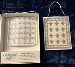 1989 Set Of 2 Celebration American Quilt Tiles Double Wedding Ring & Baskets. Fixed Price $17.95.