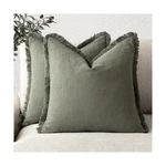 Foindtower Set 2 Decorative Linen Fringe Throw Pillow Covers Cozy Boho Far.... Fixed Price $33.95.