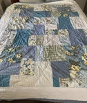 Unbranded Twin Hawaiian Quilt With Standard Sham Light Blue Palm Trees Sail Boat. Fixed Price $36.00.