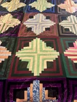 Vintage 30S Dated 1934 Log Cabin Quilt As Is 91X80 For Restore Repurpose. Fixed Price $77.70.
