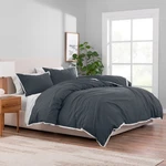 Better Homes & Gardens Solid Color Contrast Border Linen Flange Soot Gray King. Fixed Price $57.60.