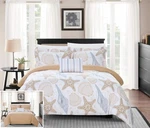 Chic Home Azure 4 Piece Reversible Duvet Cover Set Life Sea Theme Print. Fixed Price $35.99.