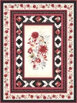 Quilt Kit Scarlet Dreams 58.5" X 78.5" Red Floral Panel Throw/twin T&b. Fixed Price $114.00.