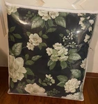 The Company Store Legends Hotel Black Blooming Flowers Wf Sateen Coverlet Full. Fixed Price $79.99.