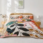 Quilt Full/queen Size, Boho Floral 3 Pcs Soft Cover Bedding Set, Mid Cen. Fixed Price $70.99.