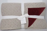 Pottery Barn Cross Stitch Velvet Quilt, Full Queen 92" X 88" Ruby Nwt. Fixed Price $219.95.