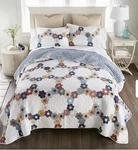 Donna Sharp Prairie Queen 3-PC Quilt Set Cotton Flower Cozy Cottage Cp. $117. Fixed Price $94.99.