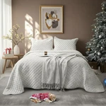 Luxury Velvet King Quilt Set, Ultra Soft Lightweight Cream White Comforte. Fixed Price $49.35.