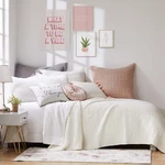 Mills Waffle Cream Quilt Set - Twin One Standard Pillow. Fixed Price $98.00.