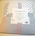 Nwt Tommy Hilfiger Ithaca Blue Multicolor Stripes Anchors Full Queen Quilt Set. Fixed Price $129.95.