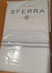 Sferra Grande Hotel Collection Std Pillow Case 22"X33" Pair White/blue. Fixed Price $74.00.