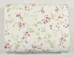 Simply Shabby Chic Cherry Blossom Pink Floral Stripe Twin Quilt Satin Edge Vguc. Fixed Price $74.99.