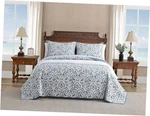 Tommy Bahama - Quilt Set, Soft & Reversible Woven Bedding With Matching King. Fixed Price $148.99.