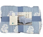 Morgan Blue And White Floral Reversible King Quilt Set 106 X90. Fixed Price $139.00.