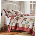 Greenland Home Oxford 100% Cotton Quilt Set, 3-PIECE Full/queen, Red. Fixed Price $108.78.