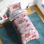 Sunny Side Up Rainbow Unicorn Twin 5-PIECE Comforter Sheet Set Kids Bedding. Fixed Price $49.99.